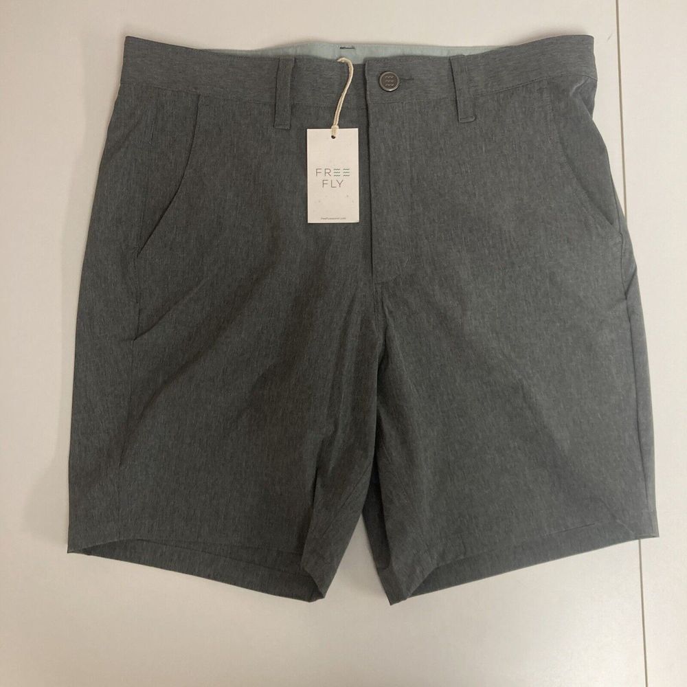 NEW FREE FLY Hybrid Shirt II 32 7" Golf Stretch Graphite Gray Performance NWT